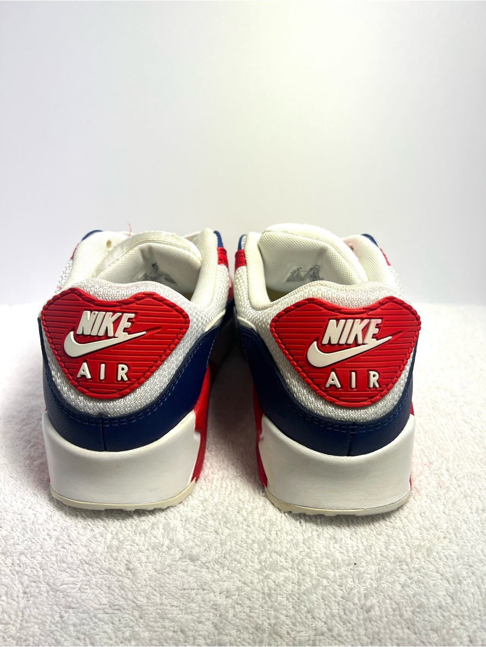 Nike Air Max 90 USA 2020 Mens Size 8 Red White Royal Blue Sneaker CW5456-100 - Picture 3 of 11